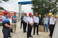 省住建厅席让平调研员一行职员到排水第三分公司白藤厂举行调研